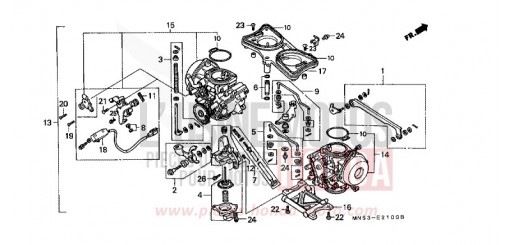 CARBURATEUR (ENS.) GL1500SEM de 1991